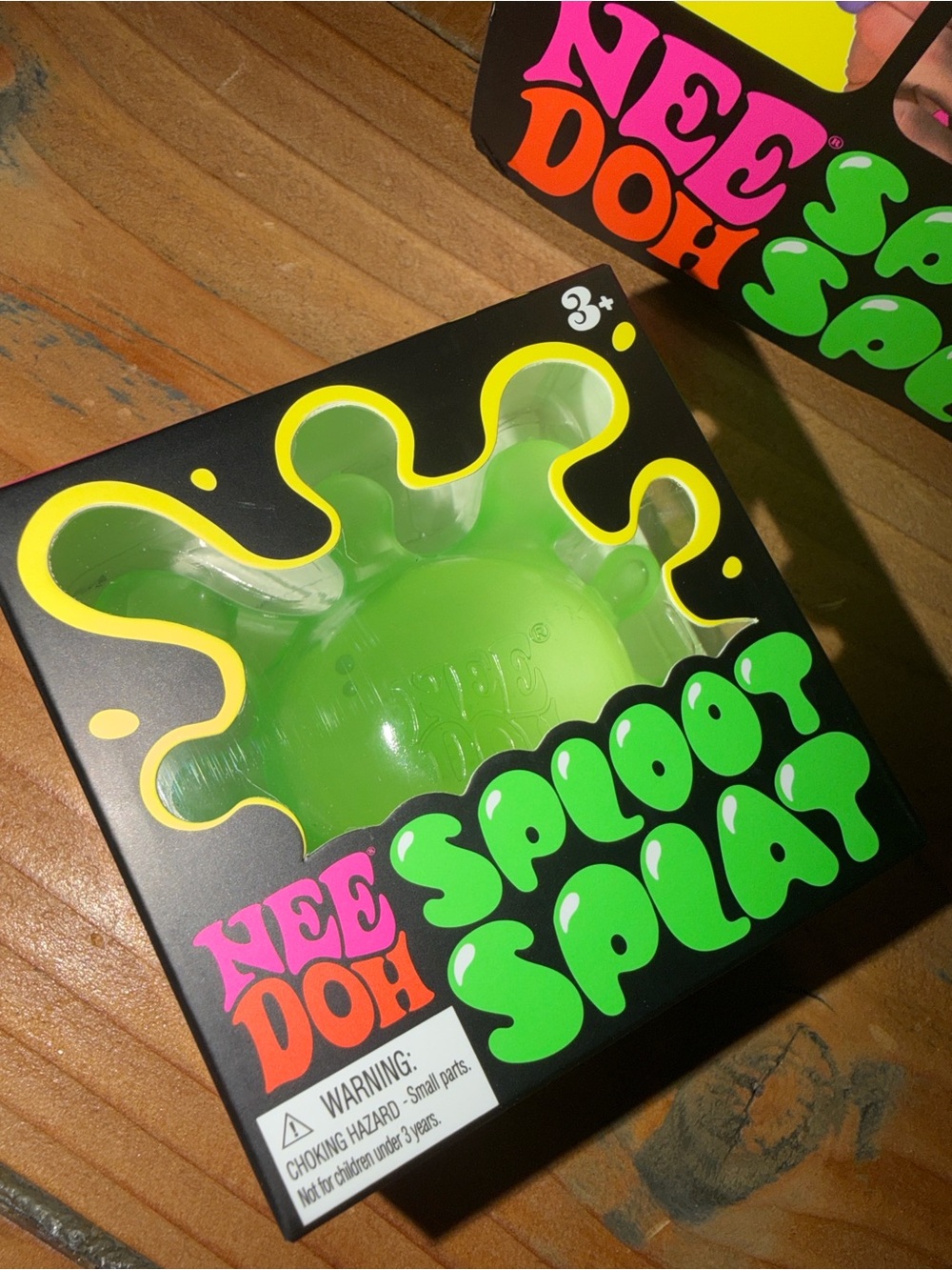 Nee Doh Sploot Splat Kids Stress Toy - Neon Green Authentic - Picture 2 of 6